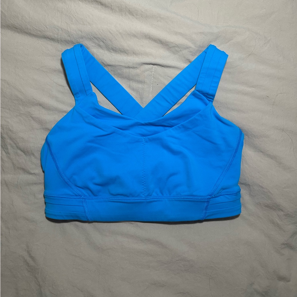 Blue lululemon sports bra